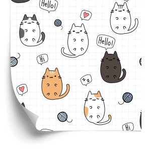 Behang Voor Kinderen - Vrolijke Katten