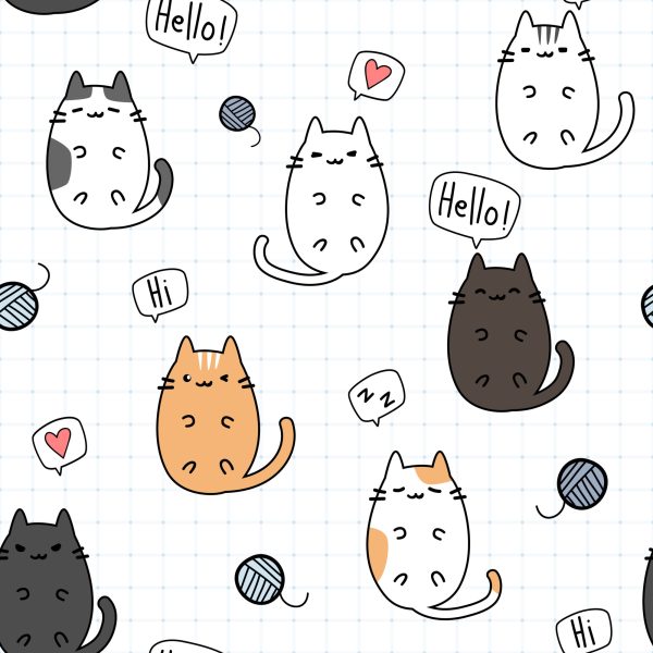 Behang Voor Kinderen - Vrolijke Katten - Afbeelding 2