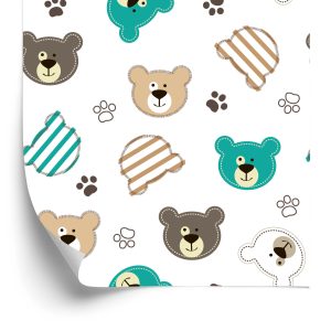 Behang Kleurrijke Teddyberenpoten