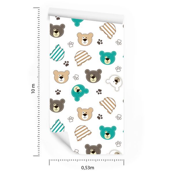 Behang Kleurrijke Teddyberenpoten - Afbeelding 8