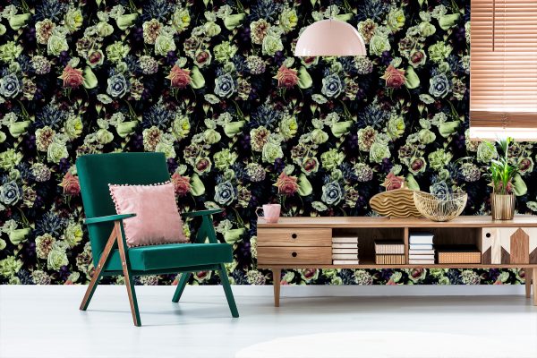 Behang Rozen In Donkere Kleuren - Afbeelding 6