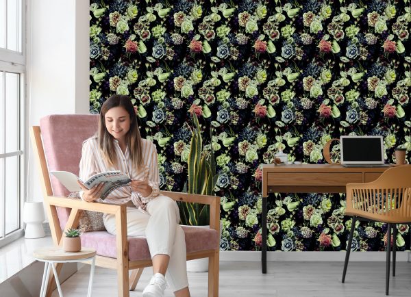 Behang Rozen In Donkere Kleuren - Afbeelding 7