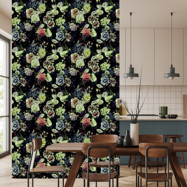 Behang Rozen In Donkere Kleuren - Afbeelding 4