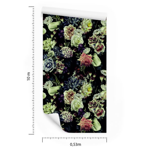 Behang Rozen In Donkere Kleuren - Afbeelding 8