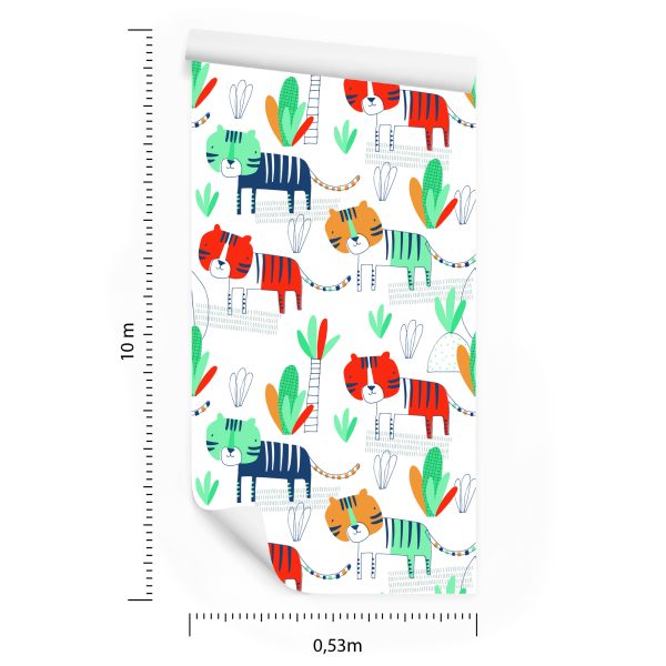 Behang Voor Kinderen, Katten, Planten, Scandinavische Stijl - Afbeelding 8