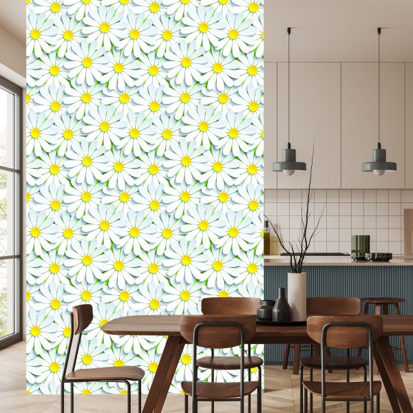 Behang Bloemen - Kamille 3D - Afbeelding 4