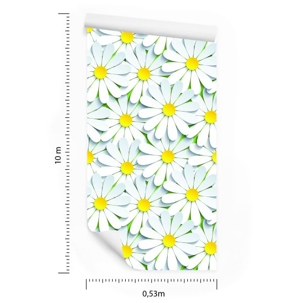 Behang Bloemen - Kamille 3D - Afbeelding 8