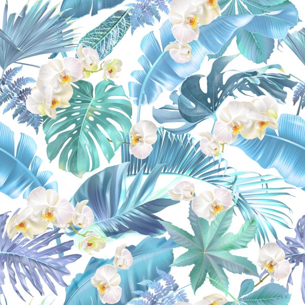 Behang Voor Woonkamer Groen Bloemen Planten Orchideeën - Afbeelding 2