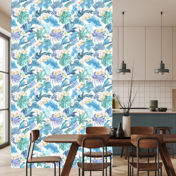 Behang Voor Woonkamer Groen Bloemen Planten Orchideeën - Afbeelding 4