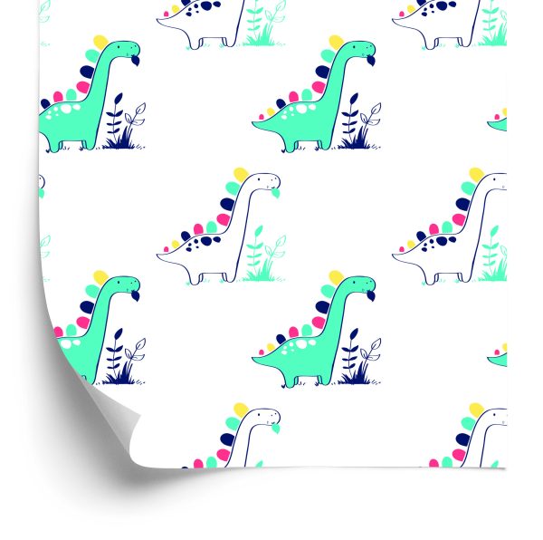 Behang Voor Babykamer Dinosaurussen, Planten, Bladeren