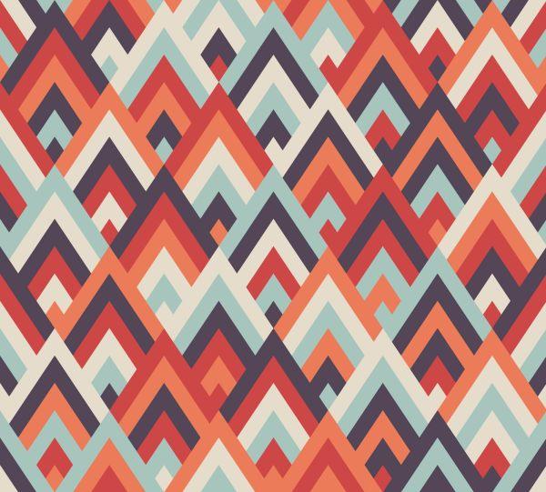 Behang Kleurrijke Geometrische Patronen - Afbeelding 2