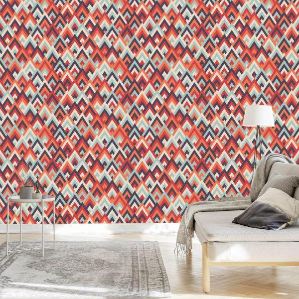 Behang Kleurrijke Geometrische Patronen - Afbeelding 3