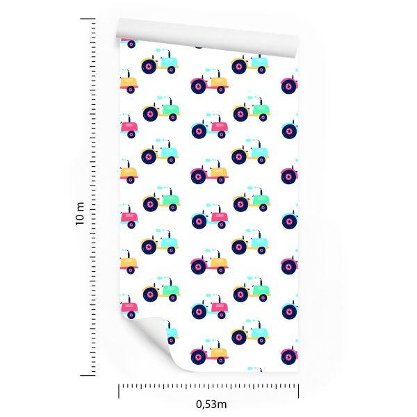 Behang Kleurrijke Voertuigen Voor De Babykamer - Afbeelding 8