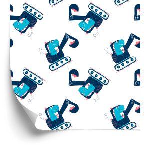 Behang Machines Graafmachines Dieren Kinderkamer