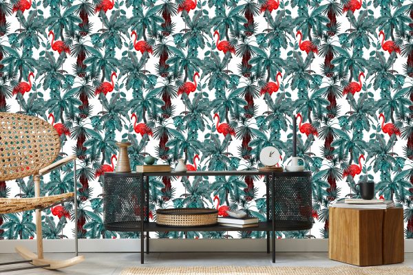 Behang Vogels En Planten - Afbeelding 5