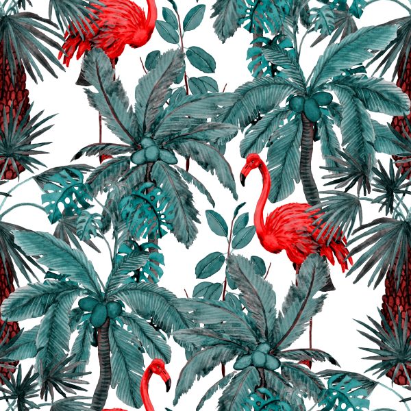 Behang Vogels En Planten - Afbeelding 2