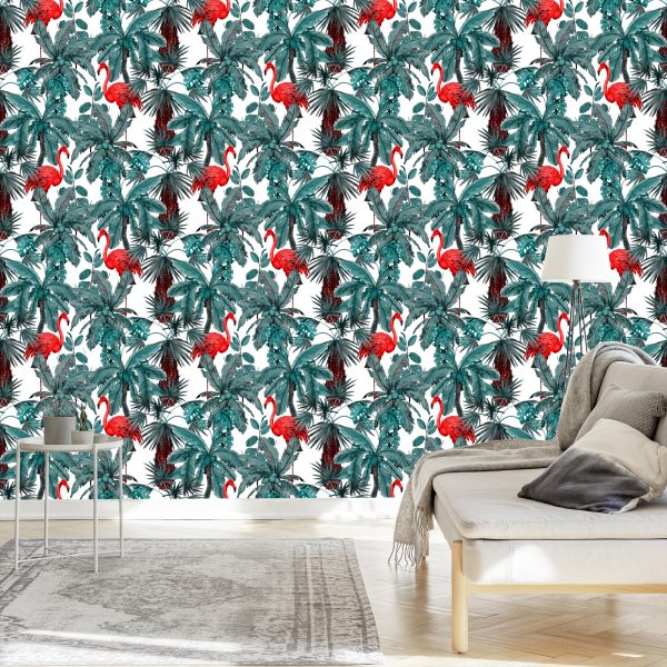 Behang Vogels En Planten - Afbeelding 3