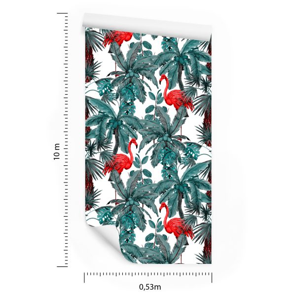 Behang Vogels En Planten - Afbeelding 8