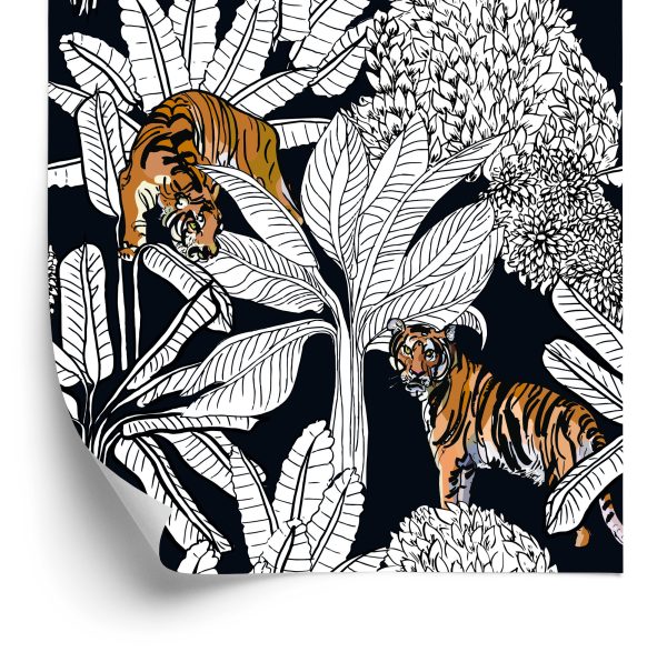 Behang Tijgers En Planten