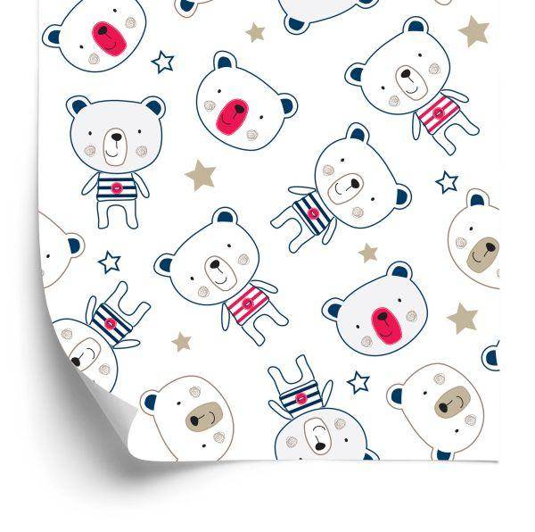 Behang Teddyberen Onder De Sterren