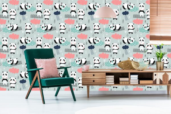 Behang Panda's Tussen De Wolken - Afbeelding 6