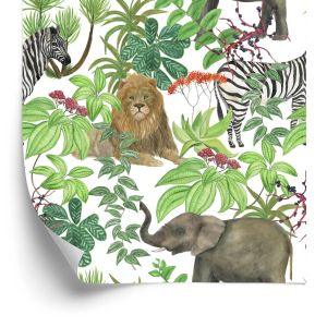 Behang Wilde Dieren En Bladeren