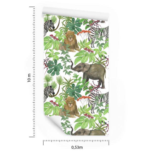 Behang Wilde Dieren En Bladeren - Afbeelding 8