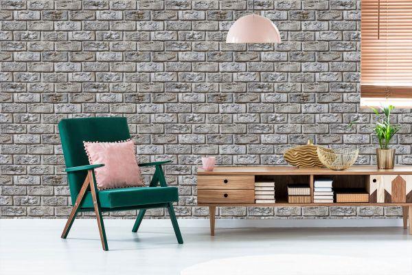 Behang Vintage Baksteen - Afbeelding 6
