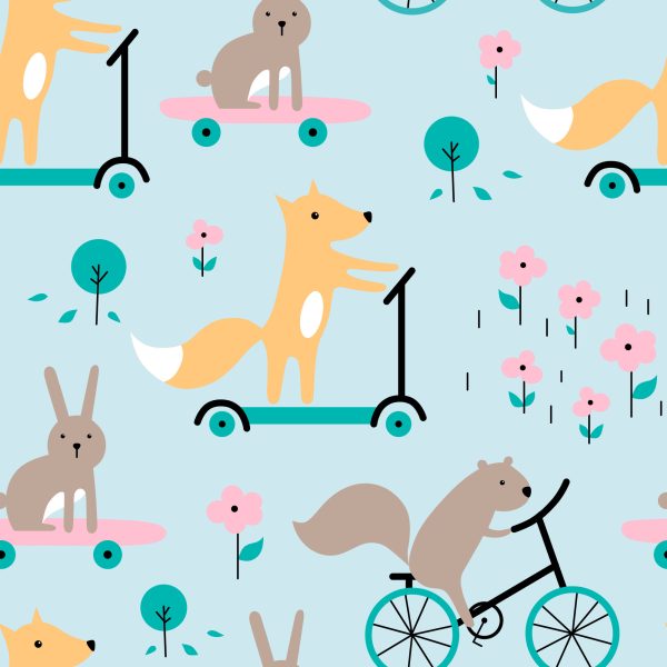Behang Dierenbladeren Voor De Babykamer - Afbeelding 2