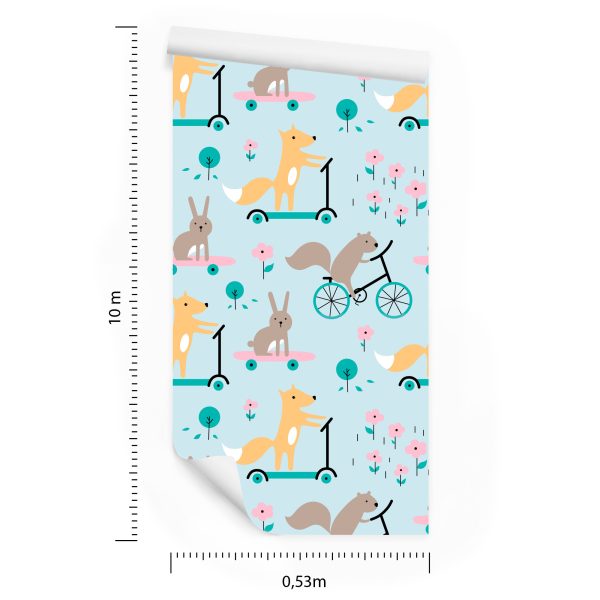 Behang Dierenbladeren Voor De Babykamer - Afbeelding 8