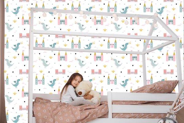 Behang Sprookjeswolken Draken Voor Babykamer - Afbeelding 7