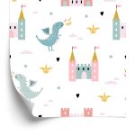 Behang Sprookjeswolken Draken Voor Babykamer