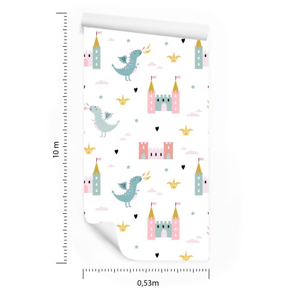 Behang Sprookjeswolken Draken Voor Babykamer - Afbeelding 8