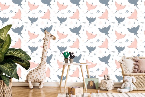 Behang Voor Meisjes Dieren Sterren Stippen - Afbeelding 5