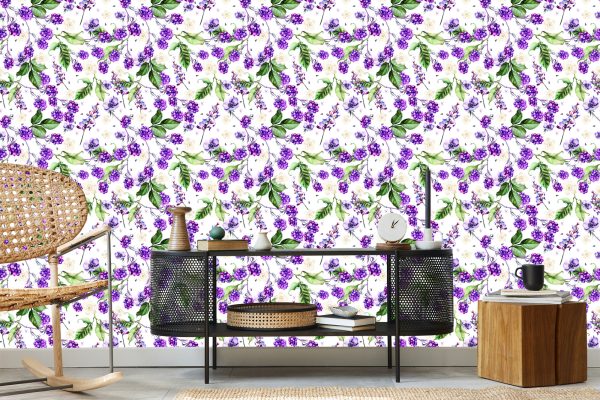Behang Voor Keuken Fruit Bladeren Bloemen - Afbeelding 5