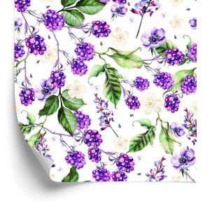 Behang Voor Keuken Fruit Bladeren Bloemen