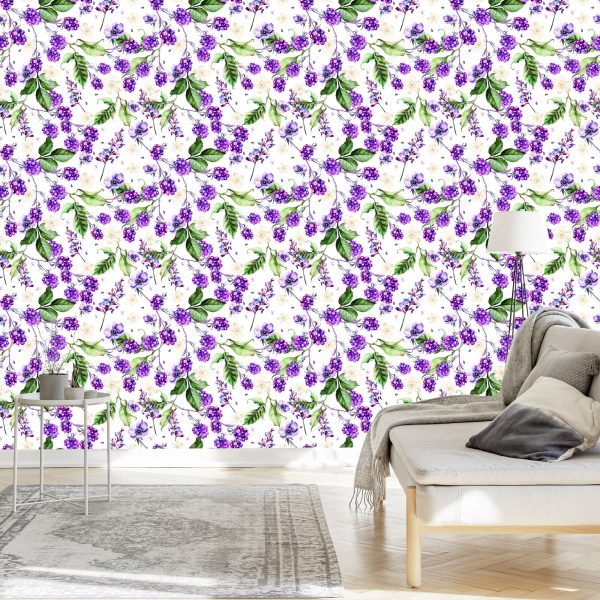 Behang Voor Keuken Fruit Bladeren Bloemen - Afbeelding 3