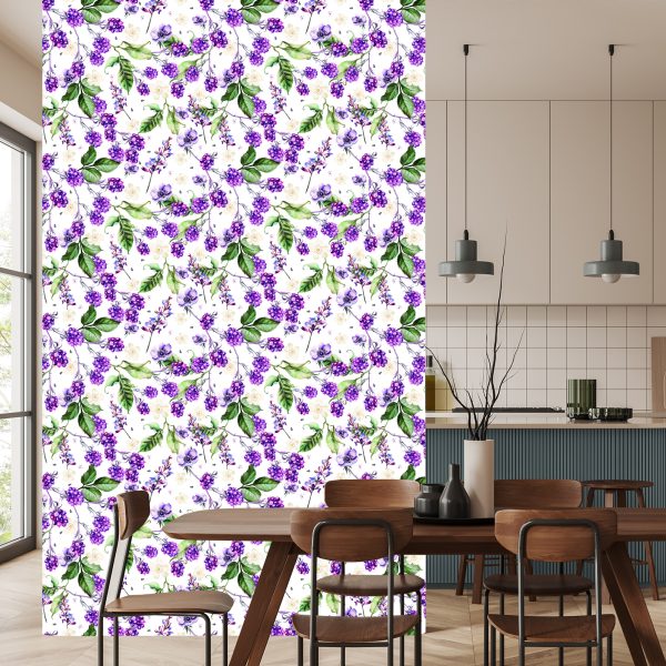 Behang Voor Keuken Fruit Bladeren Bloemen - Afbeelding 4