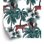 Behang Wilde Katten En Palmen