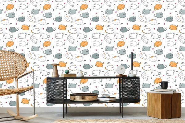 Behang Voor Kinderen - Happy Cats - Afbeelding 5