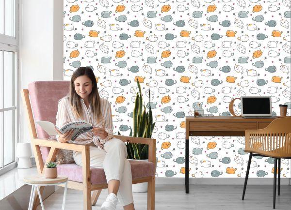 Behang Voor Kinderen - Happy Cats - Afbeelding 7