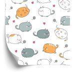 Behang Voor Kinderen - Happy Cats