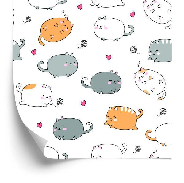 Behang Voor Kinderen - Happy Cats