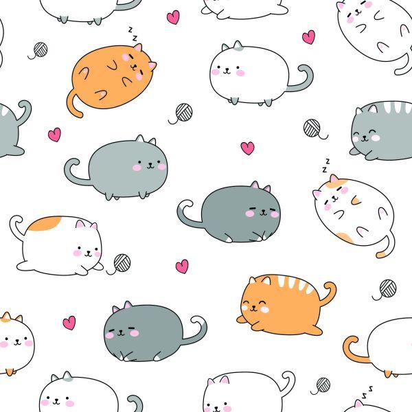 Behang Voor Kinderen - Happy Cats - Afbeelding 2