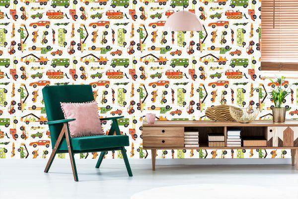Behang Kinderkamer Met Auto's - Afbeelding 6