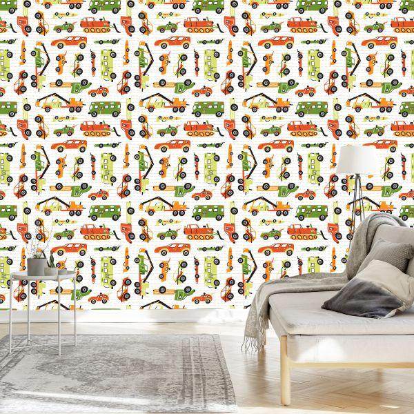 Behang Kinderkamer Met Auto's - Afbeelding 3