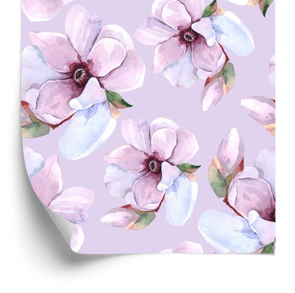 Behang Prachtige Bloemen Geschilderd Met Waterverf