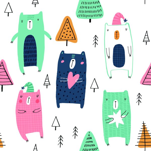 Behang In Scandinavische Stijl, Voor De Kinderkamer - Afbeelding 2