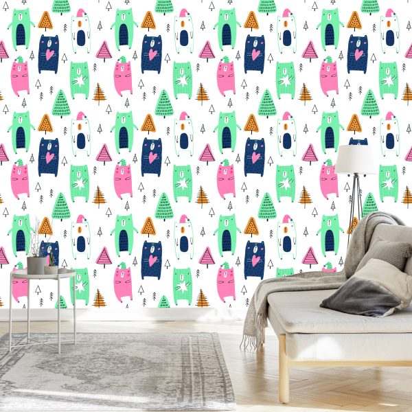 Behang In Scandinavische Stijl, Voor De Kinderkamer - Afbeelding 3