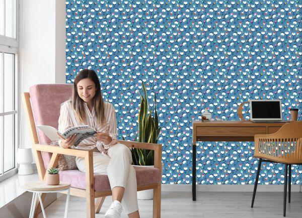 Behang Bloemen Voor Kinderen In Scandinavische Stijl - Afbeelding 7